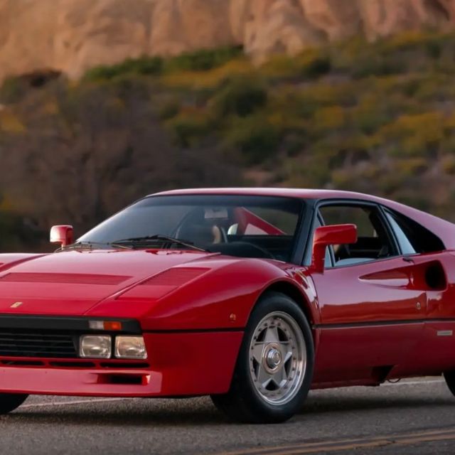 The 1985 Ferrari 288 GTO leads a lineup of five Ferrari halo cars from the personal collection of NASCAR team owner Rick Hendrick that will be showcased during the Heritage Invitational at Ten Tenths Motor Club. 